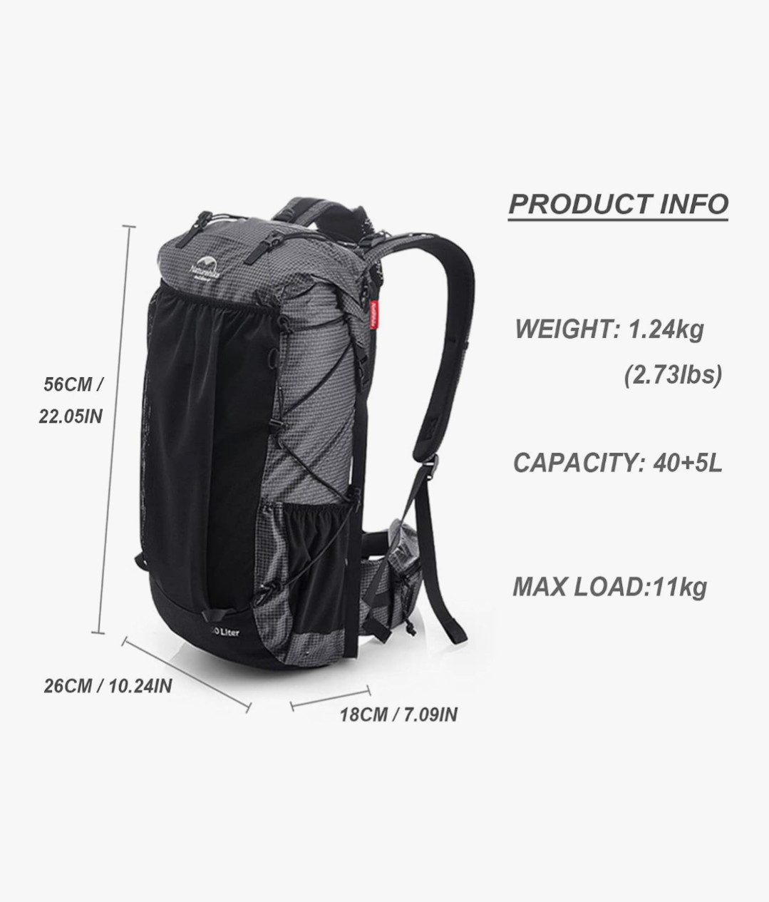 Naturehike Hiking Backpack 45L/65L - Image 2